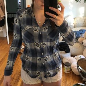 American eagle boyfriend fit flannel shirt